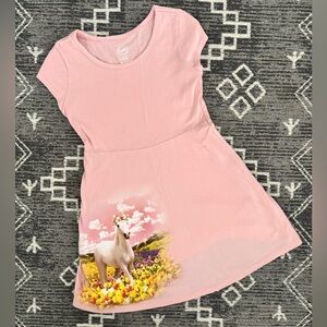 Wonder Nation girls pink horse dress size 6